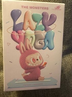 Pop Mart The Monsters Lazkydoga Pink Collectible FigureLabubu Lazy Yoga